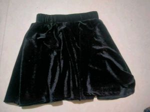 ' Black Velvet Skirt