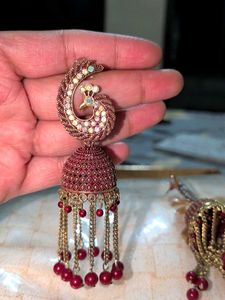 Exquisite Peacock Jhumka Earrings