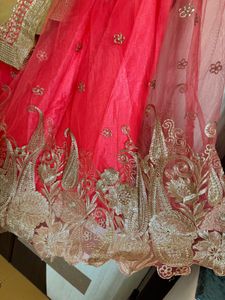 Stunning Pink &amp; Gold Lehenga Choli Set