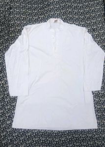 Pure cotton White Embroidered Kurta pajama set