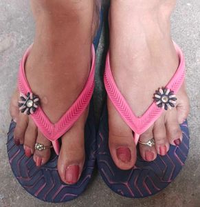 Cute Flip Flops with Flower Detail