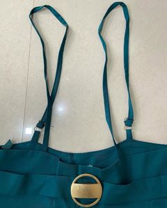 Teal Jumpsuit with Belt Detail