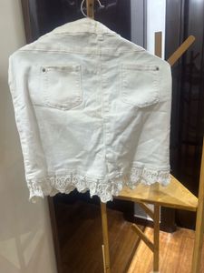 🇮🇳Freedom Sale🇮🇳White Denim Mini Skirt