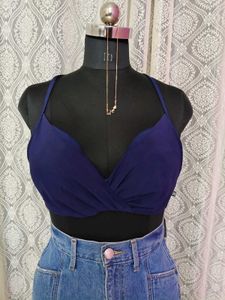 Navy Blue Bra Top
