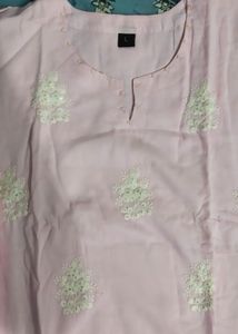Elegant Pink Embroidered Kurta Set