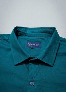 Men’s Solid Green Half Sleeves Shirt