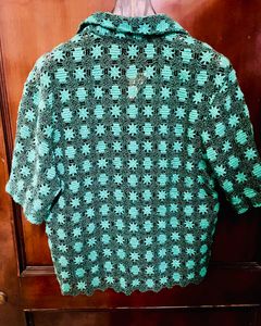 ZARA TEXTURED CROCHET SHIRT