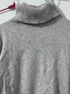 Grey Turtleneck Sweater