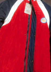 Red &amp; Navy Stylish Hooded Jacket 38 Chest