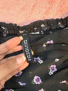 H&amp;M Floral Sheer Top