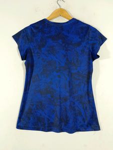 Grey Printed Casual Active T-Shirt (Women's)