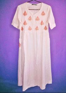 White Embroidered Kurta
