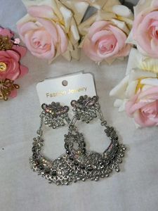 Oxidized Jhumka Earrings