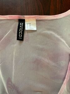 H&amp;M Sheer Butterfly Tie Front Top
