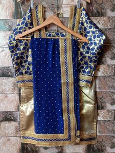 Rich Gold &amp; Navy Blue Wedding Suit