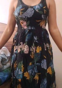 Tropical Print Summer Dress