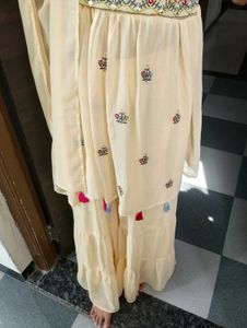 Elegant Cream Kurta Set with Dupatta