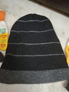 Kids Hand Gloves And Woolen Cap