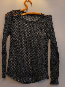 Sparkly Knit Top- mesh