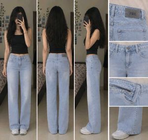 Light Wash Wide Leg Jeans