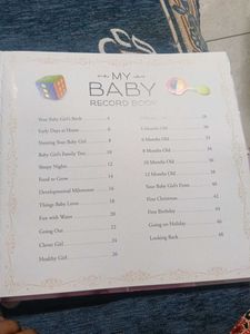 Baby Girl's Birth Memory Book