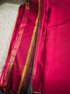 Unstitched Vibrant maroon suit peice with dupatta