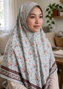 Elegant Floral Print Hijab Scarf