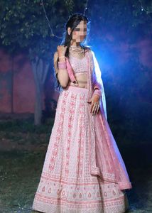 Pink Barbie Flared Hot Sexy Lengha Choli Lehenga