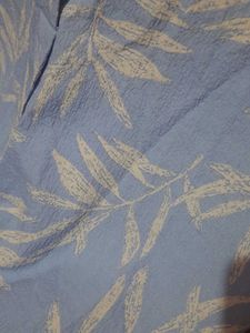 Zudio Light Blue Leaf Print Button-Up Shirt