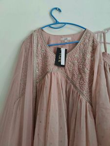 Elegant Pink Kurta Set with tags