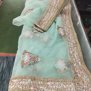 Exquisite Pink &amp; Mint Lehenga Choli
