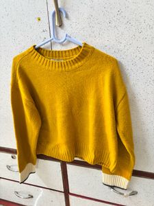 Mustard Yellow Knit Sweater