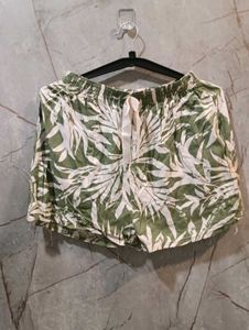 Leaf Print Lounge Shorts (size-L)