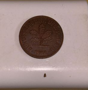 Vintage German 2 Pfennig Coin