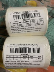 True-Ally Direct Thermal Barcode Labels 2 Rolls