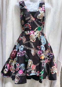 I. Vibrant Jewel Print Fit &amp; Flare Dress