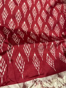 Elegant Red Printed Saree