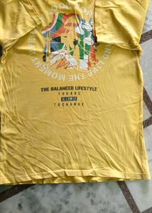 Yellow Graphic Print T-Shirt