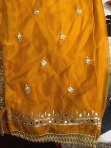 Stunning Mustard Embroidered Kurta Set