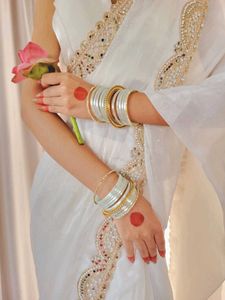 Elegant White Saree