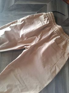 Khaki Joggers with Smiley Face