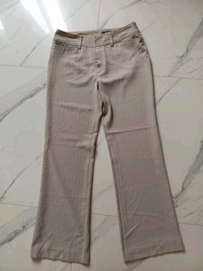 Classic Striped Beige Trousers