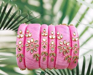 Handmade Thread Work Bangles Set