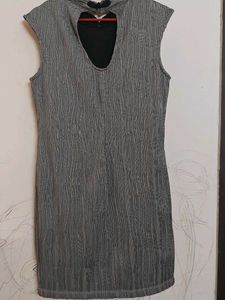 Stylish Grey Textured Sleeveless Blouse