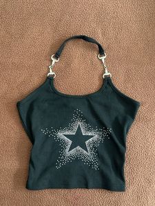 Rhinestone Star Halter Top