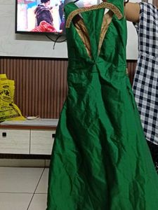 Emerald Green Asymmetrical Party Dress
