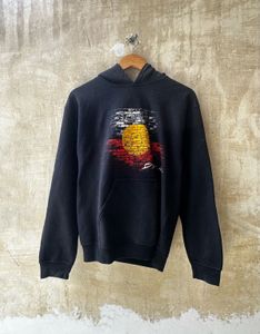 Gildan Black Hoodie with Indigenous Art Print