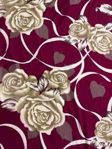 Elegant Double Bed Sheet Rose Print Bedding Set