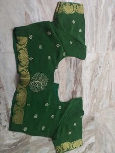 Women Elegant Red Embroidered Saree With Blouse