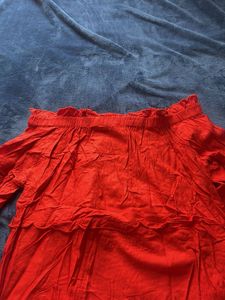 Red Off-Shoulder Top